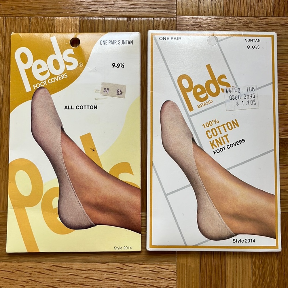 NWT VINTAGE PEDS Lot of 2 100% Cotton Socks Shoe Size 5 - 6.5 - Picture 2 of 3